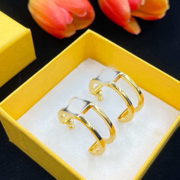 

earrings designer jewelry designer earrings womens solid color stud gift for girlfriend and wife wedding party love earrings fashion, Golden
