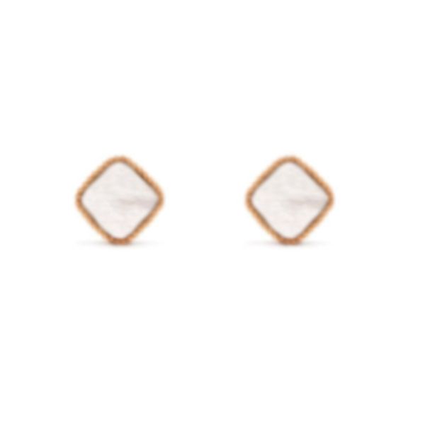 

mixed simple 18k gold plated 925 silver earrings lady solid color gift for girlfriend and wife wedding party loewe earrings stud jewelry, Golden;silver