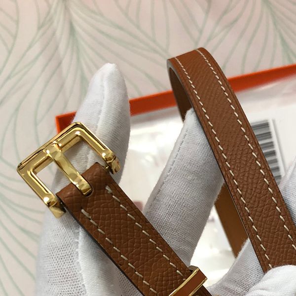 

h belt 13mm woman belt designer belt designer real calfskin made of titanium steel gold-plated factory direct sales retro t0p 5a luxury bran, Black;brown