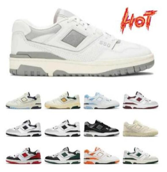 

men women 550 casual shoes designer sneakers white black green cream unc syracuse rich paul burgundy court purple mens trainer 36-46