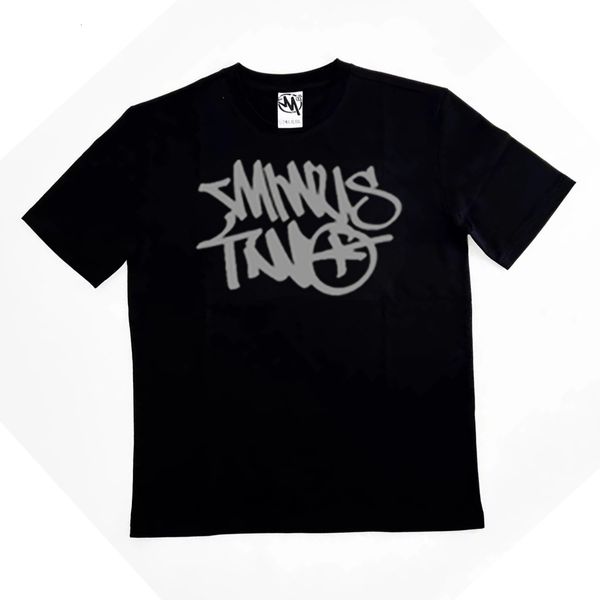 

men's t shirts y2k t shirt letter minus two hip hop print oversized men women harajuku gothic short sleeve streetwear 230630, White;black