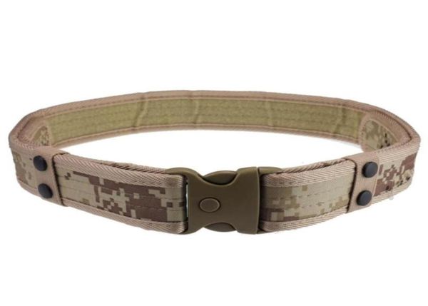 

waist support simple tactical belt outdoor wear bag riding inside nylon deputy military fastening tape camo waistband8405422, Black;gray