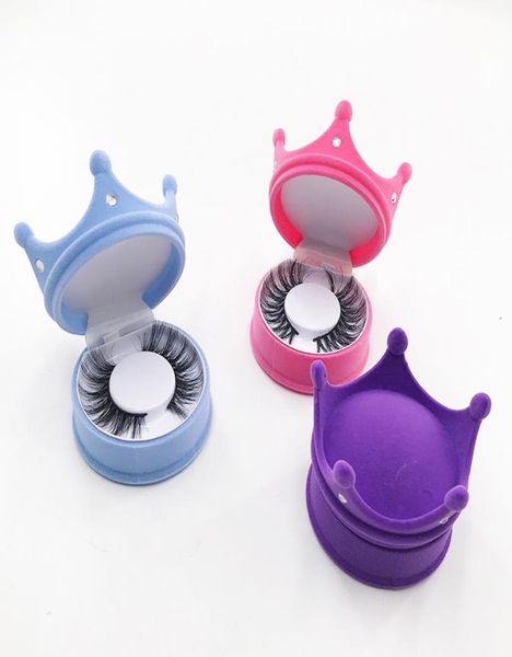 

2021 new arrivals custom crown lashes box eyelash packaging box strip mink eyelash dramatic fluffy 25mm mink eyelashes3183576