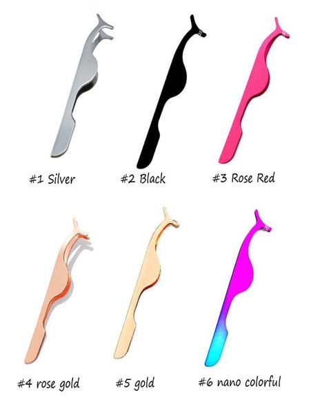

fast delivery tamax 1pc false eyelash tweezers fake eye lash applicator eyelash extension curler nipper auxiliary clip clamp makeu4537575
