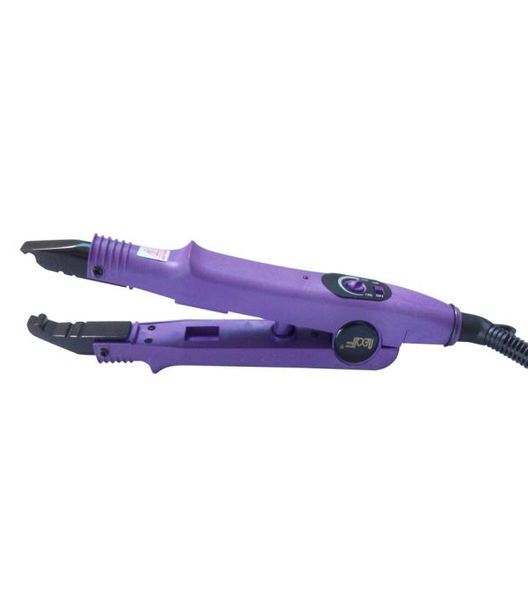 

purple color flat plate fusion hair extension keratin bonding tool hair extension iron9112673