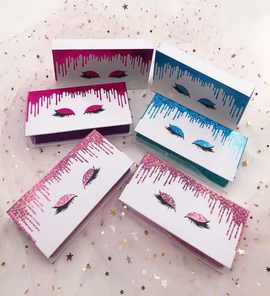 

new arrival eyelashes packaging box glitter eye box for 3d 5d mink eyelashes private label custom magnetic lashes box9012510