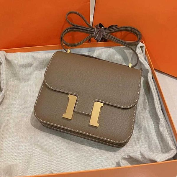 

designer h home tote bags for women online store 2023 new bag small square genuine leather womens tofu one shoulder crossbody handheld fligh