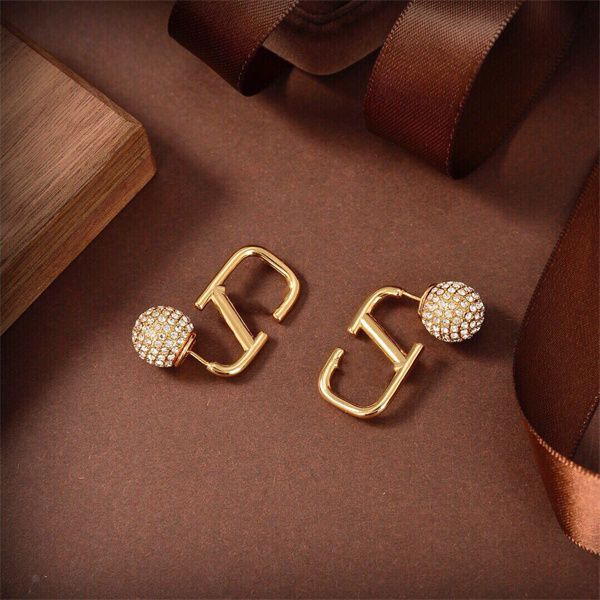 

designer stud earring v brand charm pearl earing women fashion hoop jewelry luxury metal crystal earring jeweler woman's gifts xnm10, Golden;silver