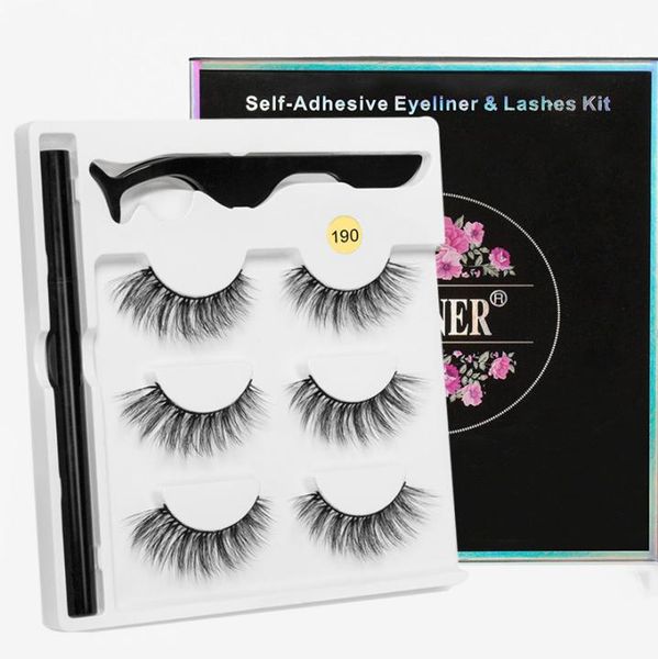

new long lasting magnetic eyelashes 3 pairs magnetic eyelashes magnetic eyeliner set natural makeup eyelash extension2052426