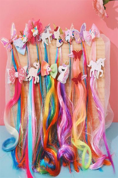 

cosplay wig unicorn hair band fashion butterfly hairs ornament princess children ribbons colored headband accessories 3 36hs k29263271, Slivery;white