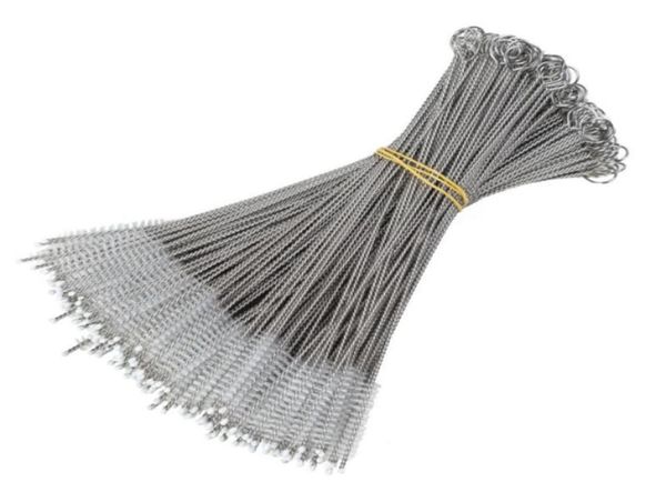 

17cm straw metal brush bottle nipple cleaners stainless steel brush milk bottle brush drinking pipe cleaners tube cleaning tools 24002763