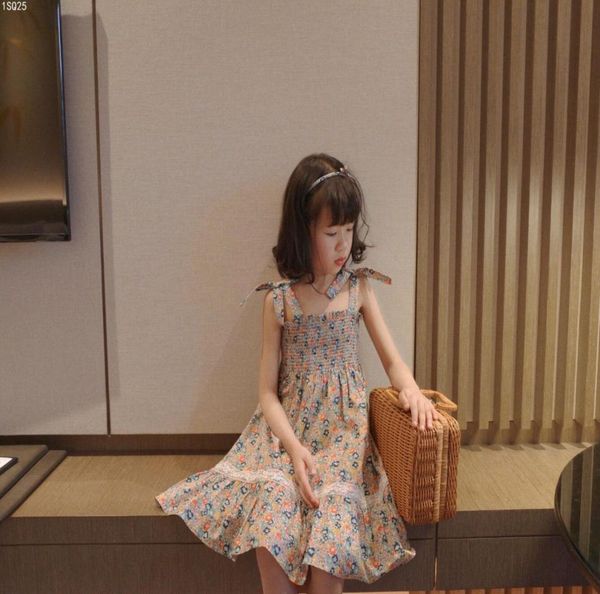 

kids summer dress baby girl fashion princess floral dress children girls toddler sleeveless clothes dresses6241318, Red;yellow