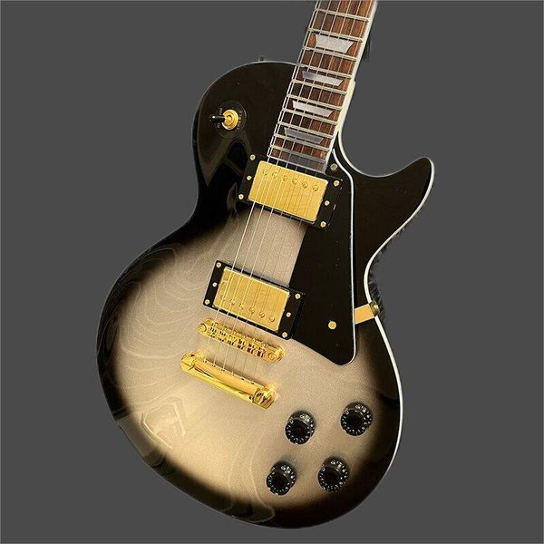 

famous brand electric guitar, beautiful appearance, gold accessories