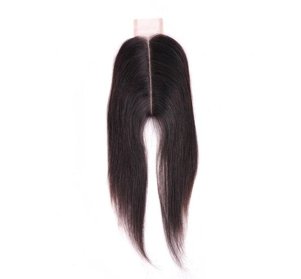 

brazilian virgin human hair 26 lace closure silky straight 2x6 lace closure 16inch whole closures middle part5563906, Black;brown