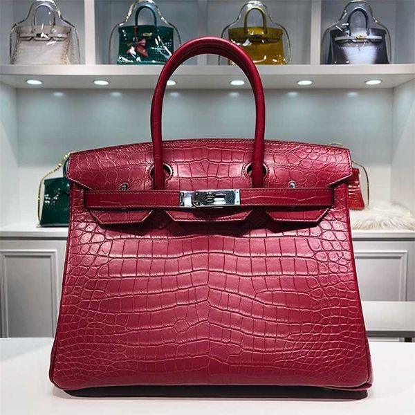 

designer birkins h ermeess crocodile leather handmade guluo authentic thai belly leather 30 business messenger home bk2qq with logo