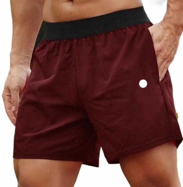 

men yoga sports shorts outdoor fitness quick dry lululemens solid color casual running lulu quarter pant lulus breathable design all kinds o, White;black