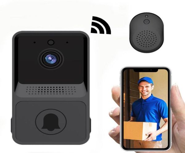

wireless video doorbell camera wifi security doorbell night vision intercom outdoor eye peephole smart home voice phone monitor do4071937