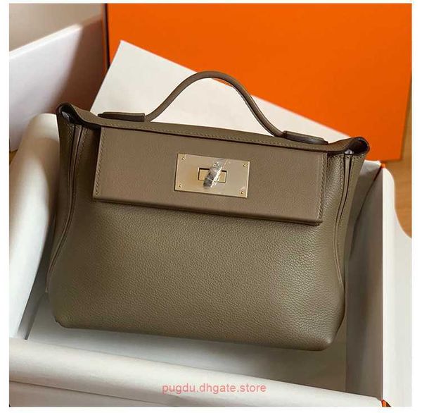 

luxury designer tote bags h home 2424 online store womens bag 2023 new 2424min first layer cowhide dumpling wing handheld one shoulder cross
