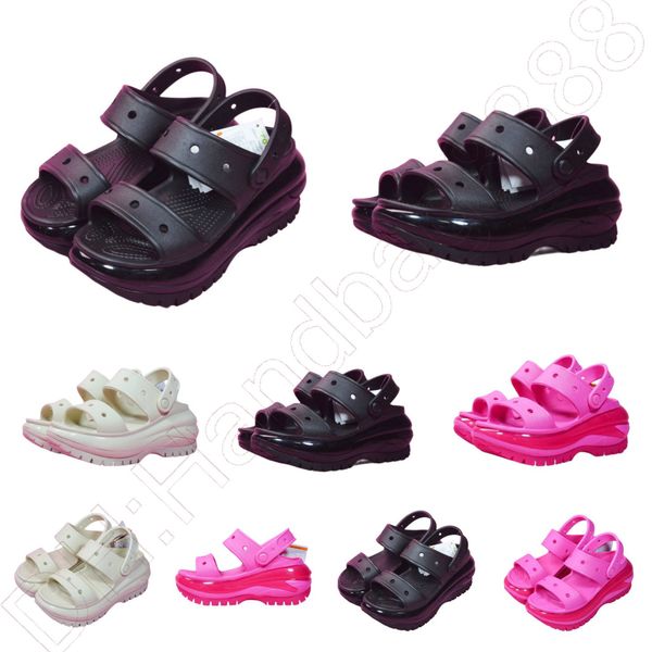 

sandals eva double belt classics slippers crocodile shoes lightweight comfortable thick sole women summer slides designers sandalias mujer 2, Black