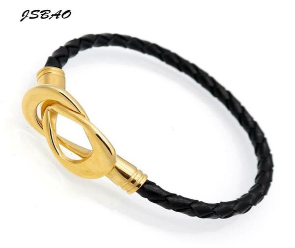 

fashion bracelet bangle jewelry stainless steel leather for women2829764, Black