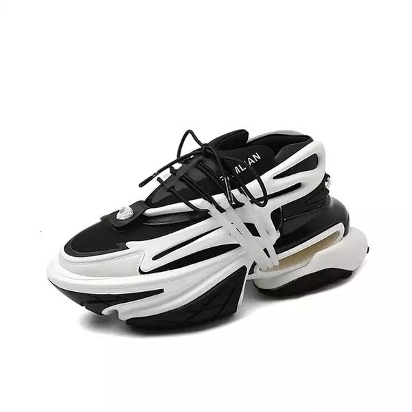 

dress shoes rasmeup fashion breathable women's luxury mesh designer running sneakers casual bullet spaceship chunky shoes for men 23063, Black