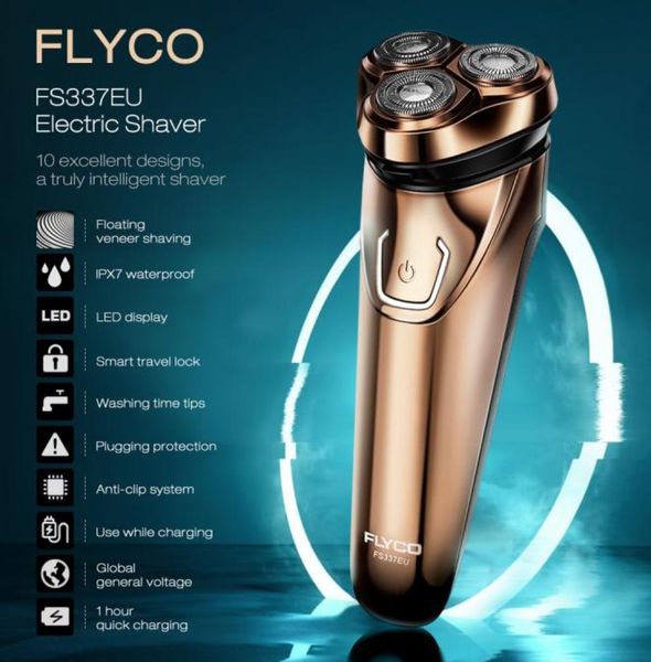 

flyco fs337eu 3d floating revolving shaver washable body up trimmer for men9620894