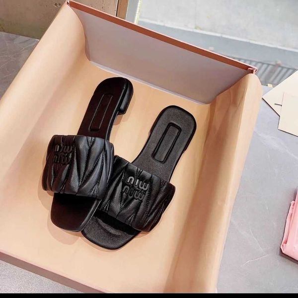 

beach shoes women slide designer sandals family's mius same style flat bottom slippers 2023 summer new fairy for wear ruxh