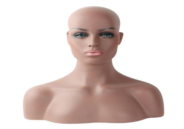 

brand new four different skin and makeup female realistic fiberglass afroamerican mannequin head bust for lace wigs display2469616, White