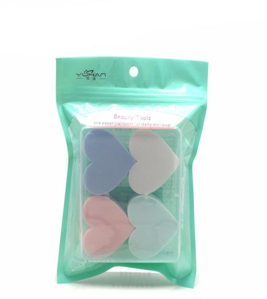 

4pcsbag cosmetic puff heartshaped make up sponge face soft makeup foundation contour facial sponges puff5435282