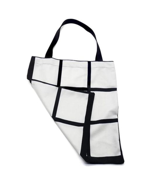 

sublimation grid tote bag double sides blank white diy heat transfer sudoku shopping bag gridview large reusable storage handbag f5645758