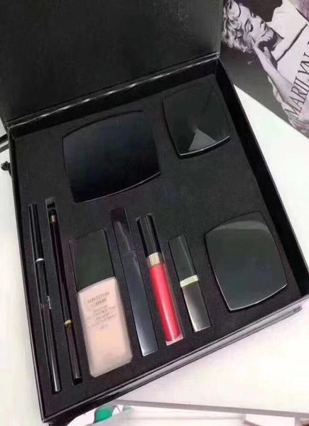 

c brand 9 piece set foundation powder blush with brush liquid foundation lipstick lipgloss eyeshadow palette eyeliner 9 in 1 makeu4439688