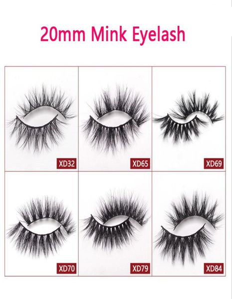 

20mm natural strip multilayers handmade eyelashes only tray fluffy messy false eyelashes whole makeup mink lashes4657598