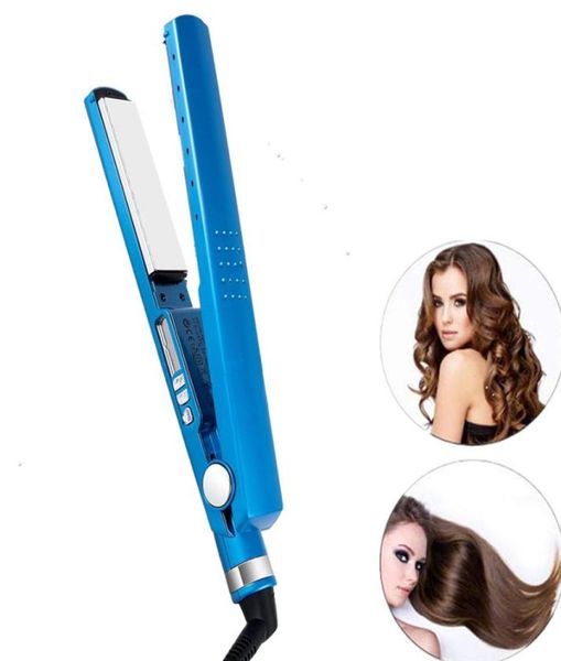 

nano titanium hair straightener curler flat iron lcd tool for salon hair styling fast heating brush curler wand2253840, Silver