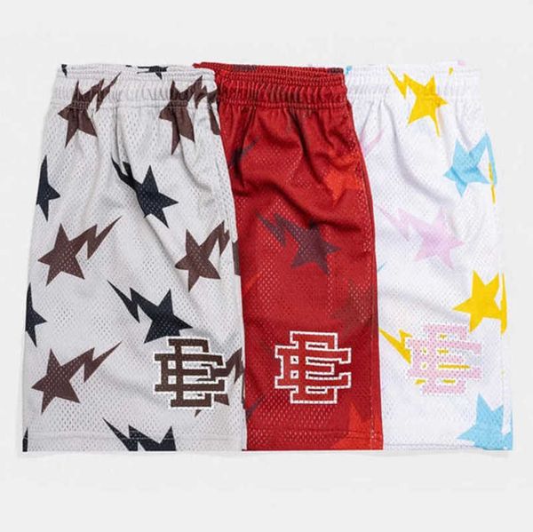 

men's luxury fashion ee shorts basic eric emanuel new york city skyline brand men women basketball pants casual loose fitness sports me, White;black