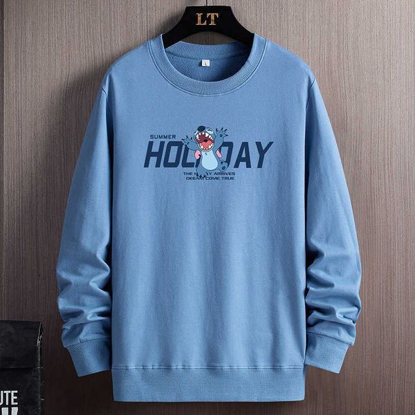 

2022 new autumn/winter wear spring/autumn long sleeved t-shirt men's sweater underlay round neck pullover, Black