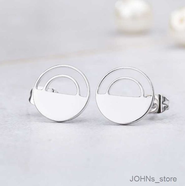 

stud round hollow design earring studs elegant fashion women jewelry girl gifts nice r230630, Golden;silver