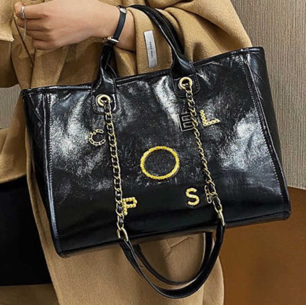 

fashion luxury women's hand bags beach bag brand ch metal badge classic totes handbags small mini pearl handbag female capacity large l