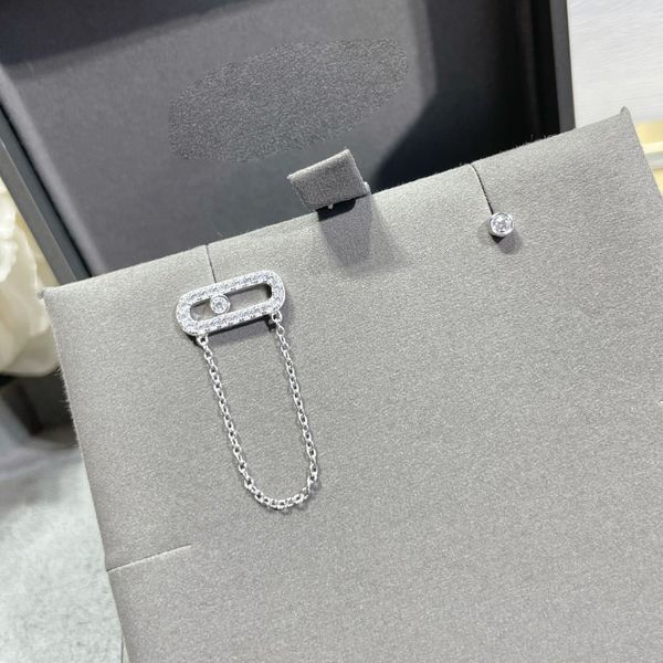 

dupe brand fashion jewelry ab set stud earrings for women, Silver