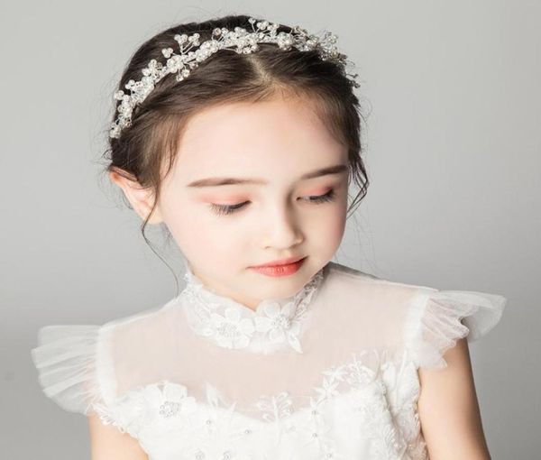

elegant wedding headpieces silver flower crystal pearl hair ornaments prom party women hair accessories bridal headwear9709851