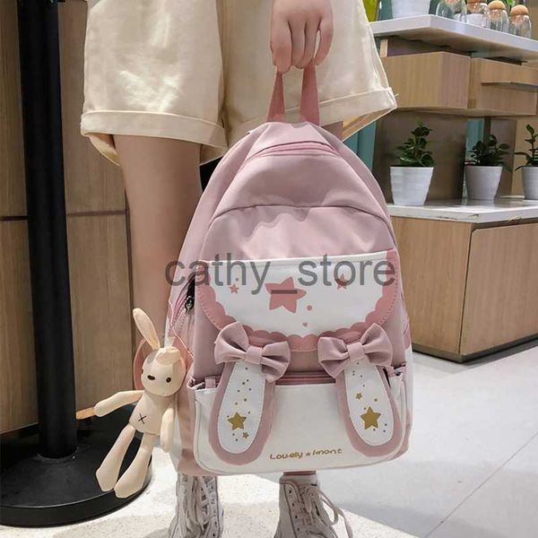 

backpacks cute lolita women backpack bow letter printing school bags for teenage girls sweet students children rucksack md0280x0630