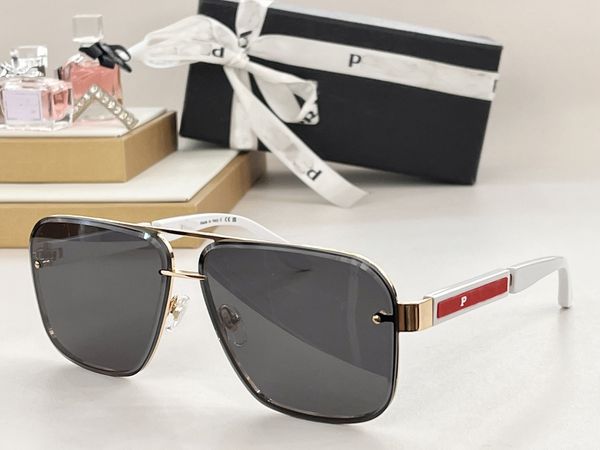 

new high-end logo p sunglasses trendy square driving glasses for men and women, designer sunglasses for uv protection, White;black