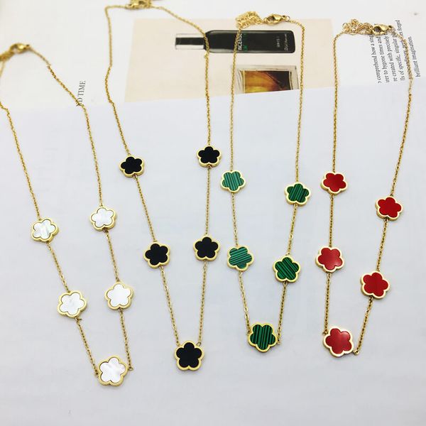 

elegant design colorful flower pendant necklace bracelet women for gift, Silver