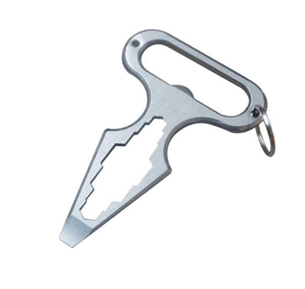 

mini pocket edc stainless steel multifunction self security defense personal tool9272873, Silver