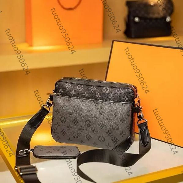 

designer backpack men leather backpack trio messenger fashion shoulder bag women travel school bags man crossbody handbags