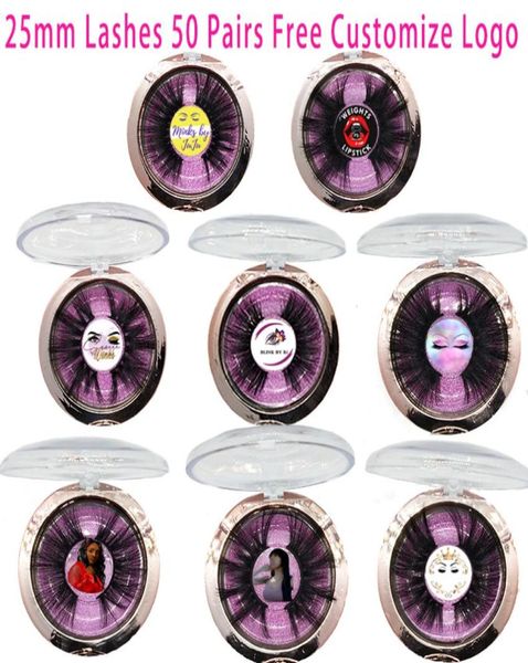 

custom logo 25 50 100 pairs 25mm eyelashes 3d mink lashes handmade dramatic lashes cruelty whole dhl1046797