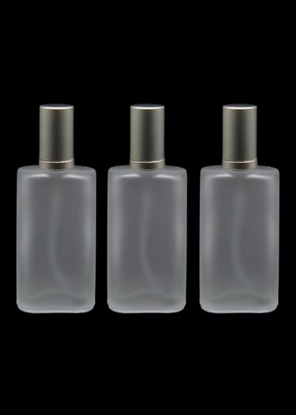 

30ml gray cap flat style frosted semi clear glass spray perfume bottle glass atomizer refillable empty vials lx37773497131