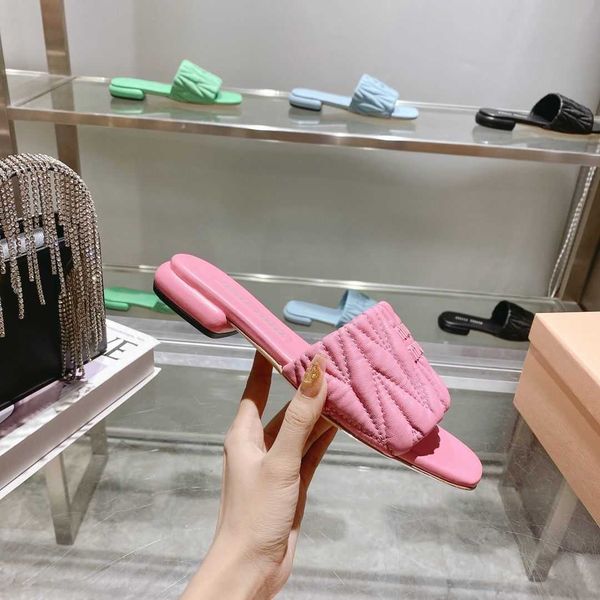 

sandals mius beach shoes women slide flat designer bottomed slippers for women's 2023 summer new versatile fairy style ins 96ql