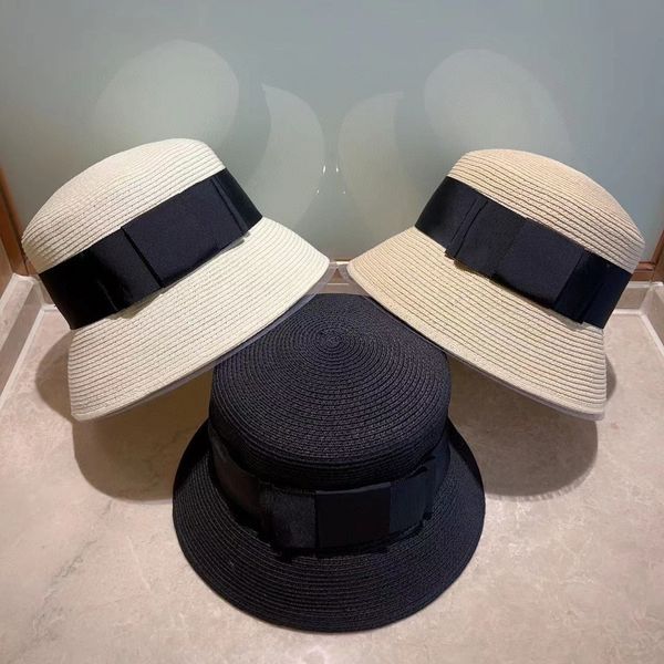 

lady style bow metal letter sun hat luxury kids grass weaving big brim fisherman hat big girls bucket bag visor cap fit 5-16t s0184, Yellow