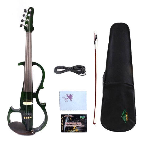

yinfente 4/4 electric violin wooden body nice tone case guitar peg #ev8