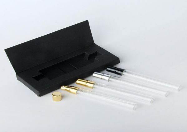 

10ml perfume bottle with paper boxes empty atomizer spray glass sample vial7010078
